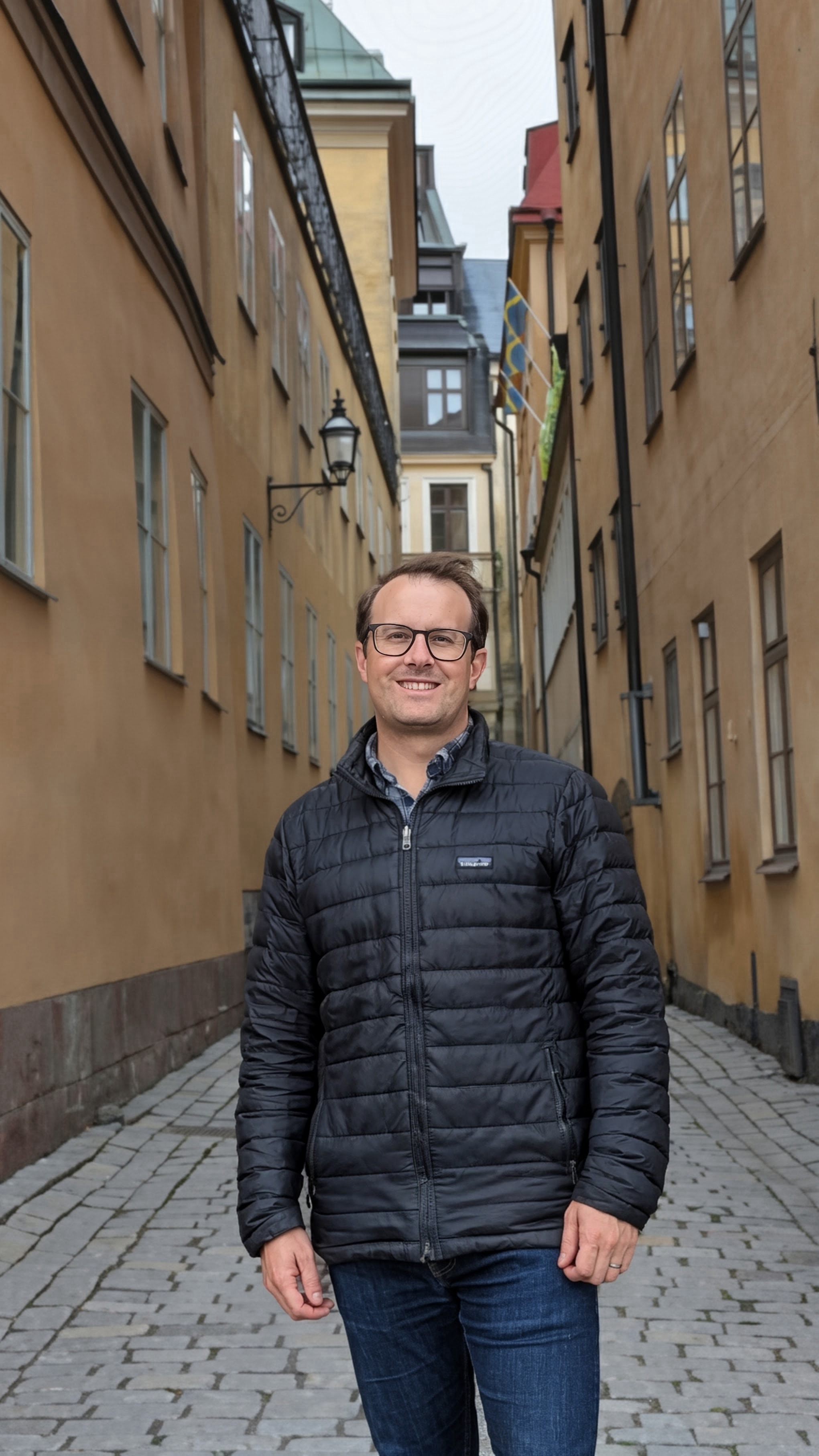 Tyler Vawser in Gamla Stan (Stockholm) in 2025